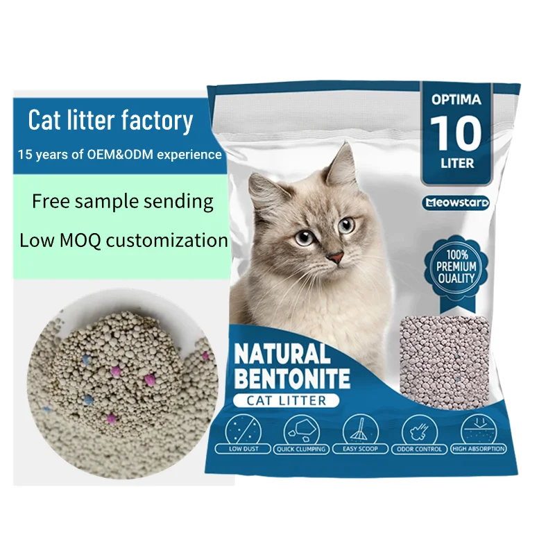 bentonite-cat-litter-price raw material bentonite cat litter for pet shop