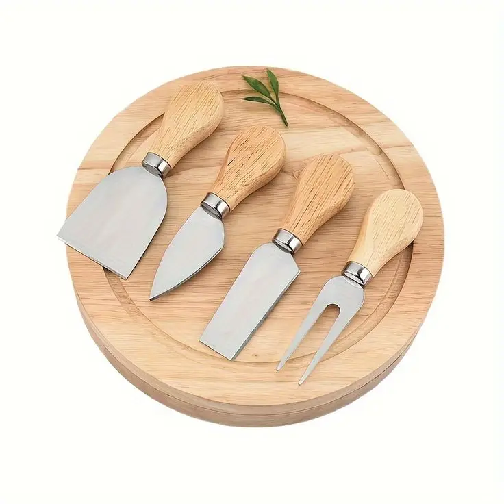 High Quality Stainless Steel Cheese Knives with Stylish Wooden Handles Wholesale Range for Kitchen Cutting Usage Available Bulk