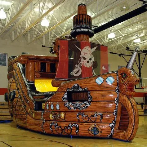 Outdoor 26ft PVC Kids Adult CE Commercial Giant Inflatable Pirate Ship Slide Bounce House Bouncy Castle Inflatable Bouncer