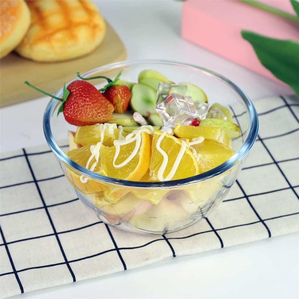Brand new glass salad bowl heat resistant glass microwave bowl