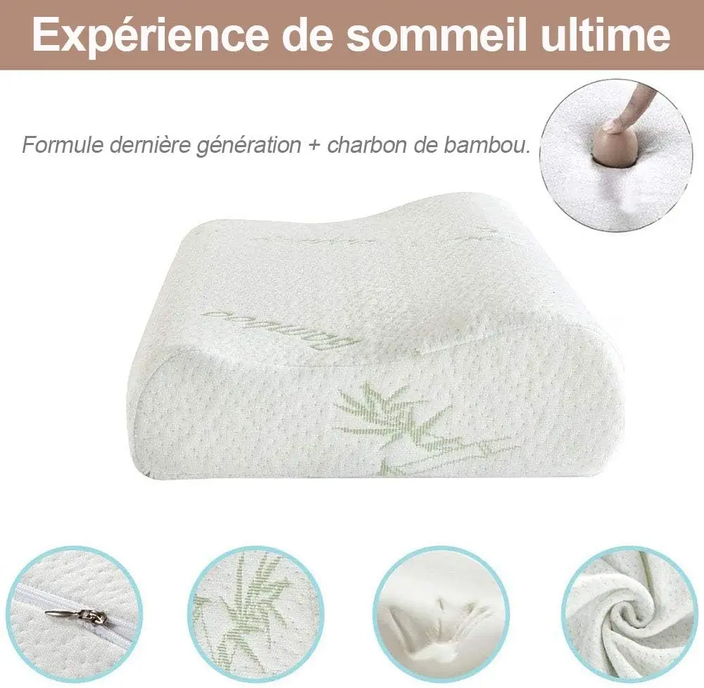 New 100% Natural Latex Pillow with Bamboo Fabric Cover memory foam pillows