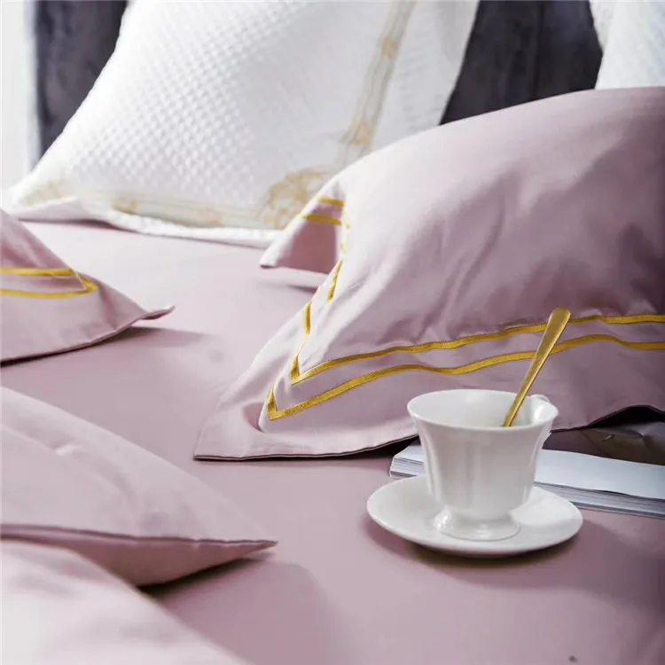 400TC 100% Egyptian cotton classic embroidery bedsheet bed linen