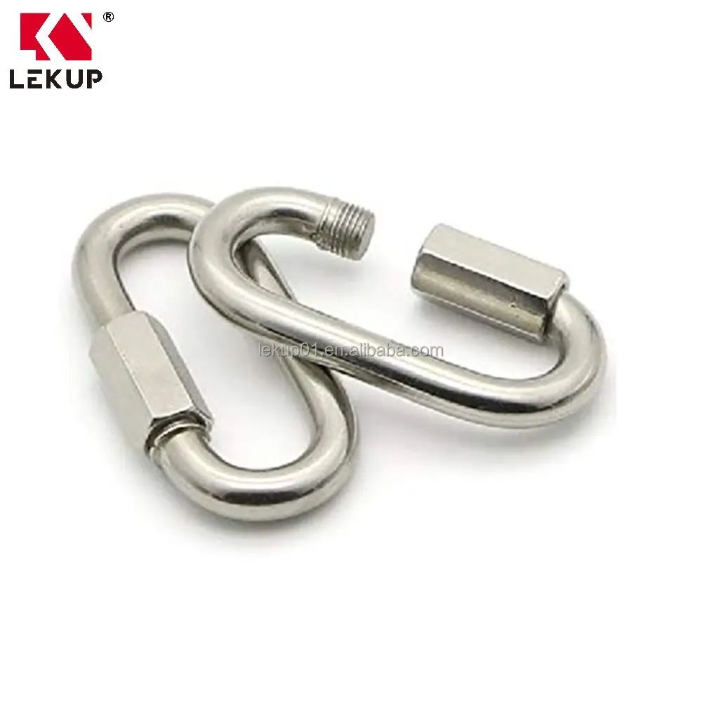 Stainless Steel Chain Link Fastener Safety Screw Locked Quick Link Oval Shape Quick Link