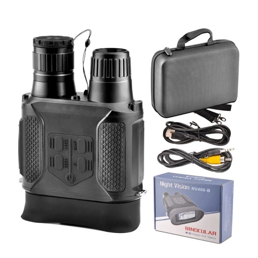  Sanhui NV400 Visão Noturna Binoculo Caca 7X фокус ИК 850nm 400 м дальность ночного видения камеры видео запись