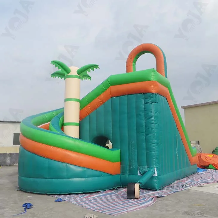Coconut Palm Tree Inflatable Water Slides For Sale With Pool SuppliersCommercial Grade Adult Size Popular Inflatable Water Slide
