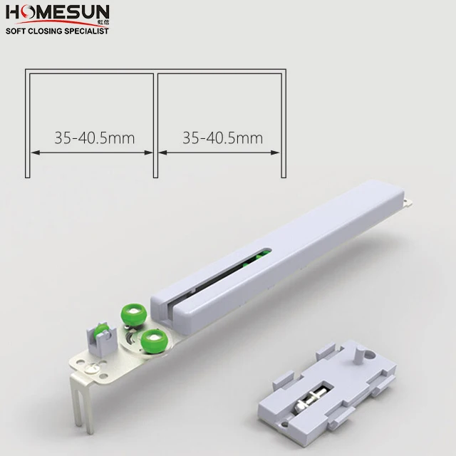 Деревянный алюминиевый раздвижной шкаф, мягкий механизм закрытия, система мягкого закрытия, бампер, регулируемый, легко устанавливается
