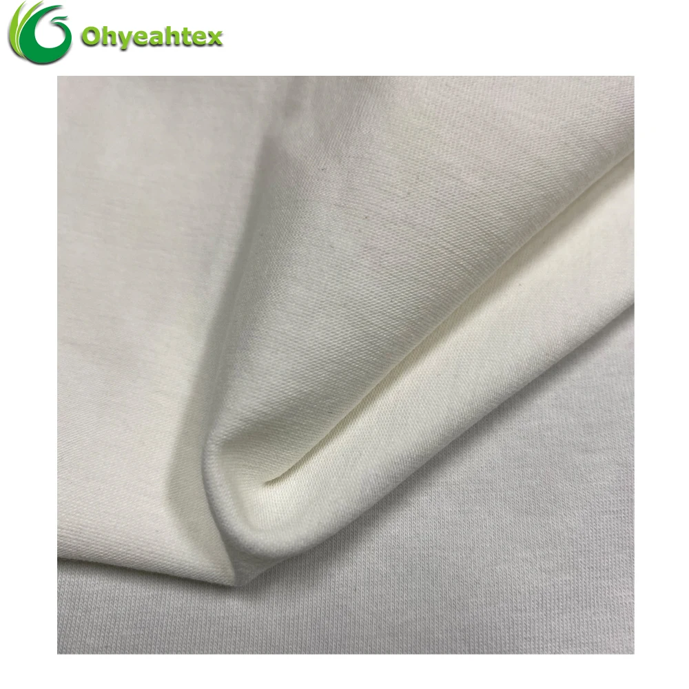 Top Quality Gots Certificated Ready to Print Elastane Knitted Single Jersey Organic Cotton Fabrics For Pajamas