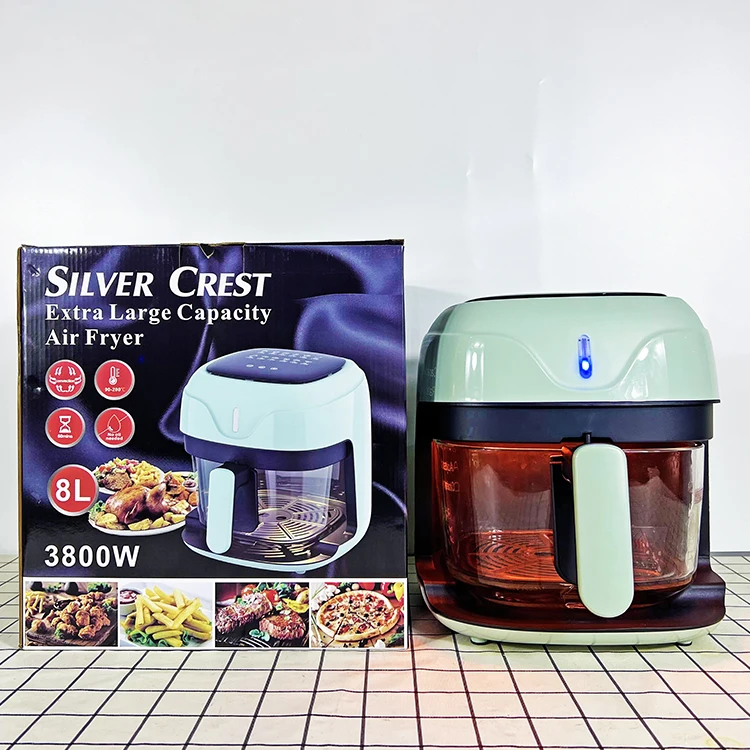 2022 new air fryer silver crest 8L 3800W, the best-selling, many families like it, multi-color optional