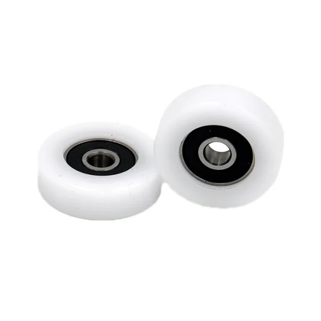BS68924-8 9x24x8MM White And Black POM Nylon Roller For Sliding Gate Payload 25KG Door Window Rollers