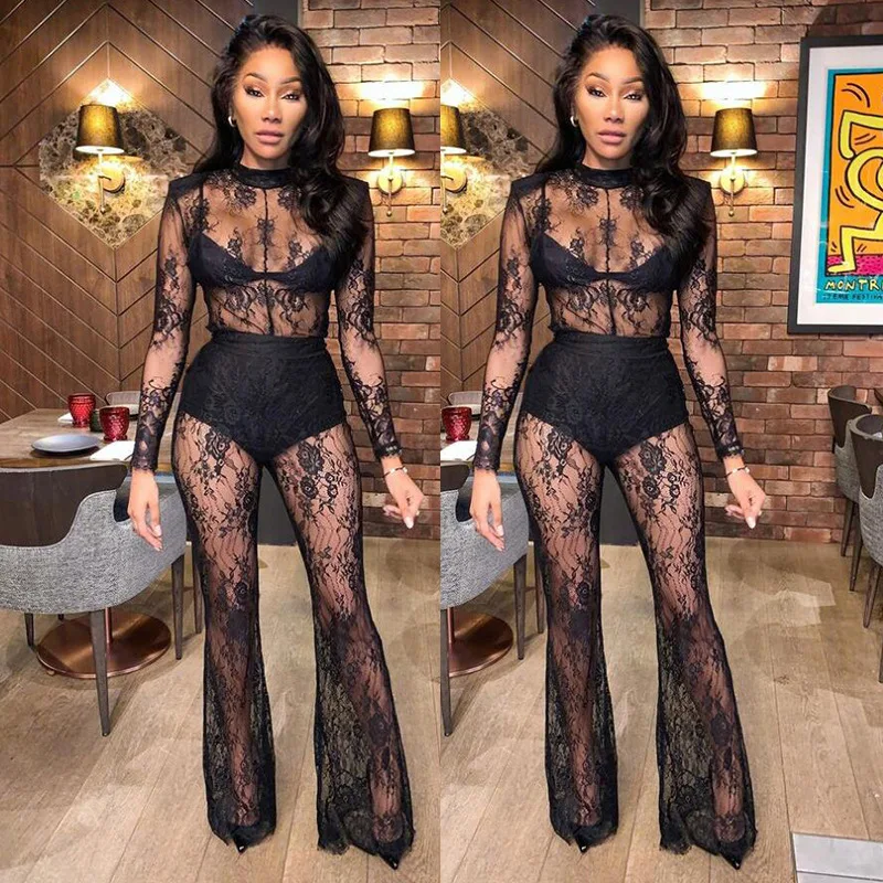 2024 Women Mesh Body Sexy Lingerie Erotic Outfits Women Streetwear Fishnet Bodysuits Outfits Transparent Jumpsuit