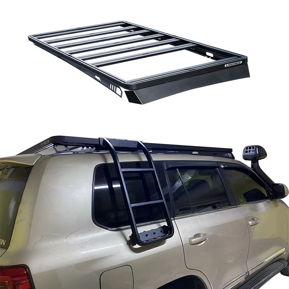 Universal 4X4 Aluminium Cargo Carrier Basket Car TOYOTA 4RUNNER  Roof Rack with Ladder