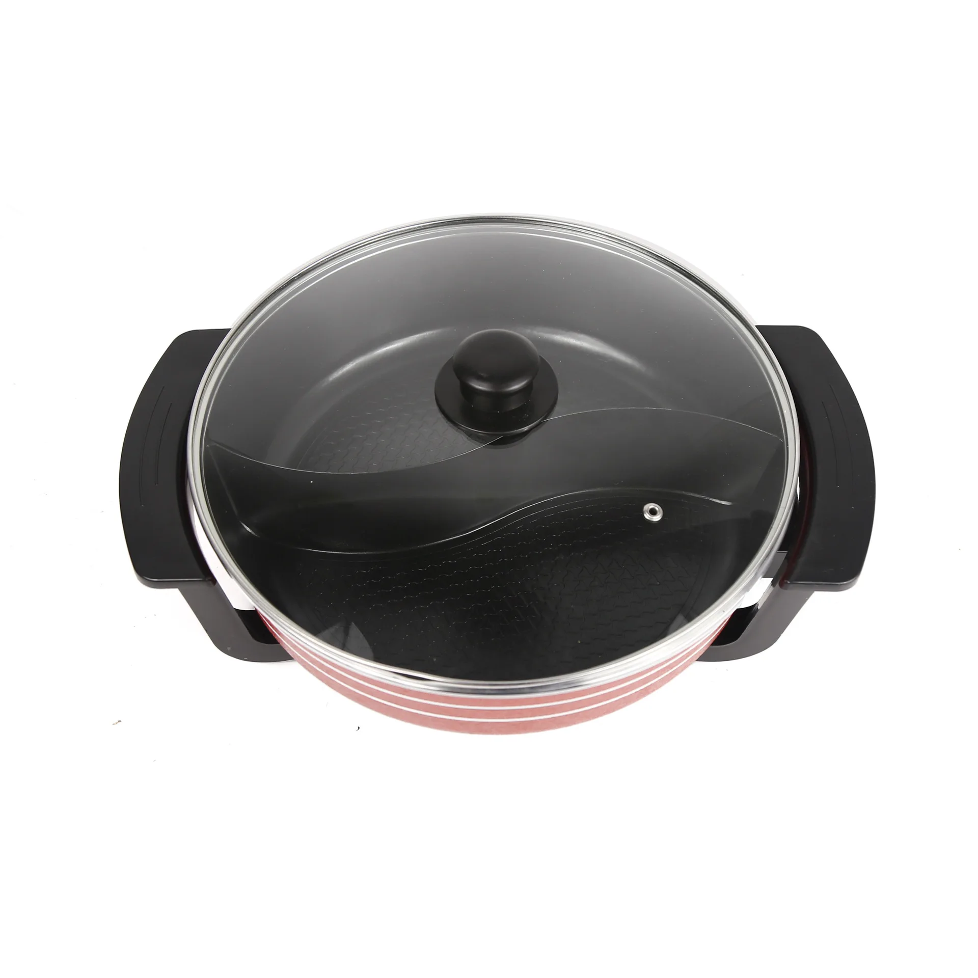 Household Electric Hot Pot 5L Die Cast Aluminum Wok Water-Based Non-Stick Cooking Pot Portable Double Soup Pots Wholesale