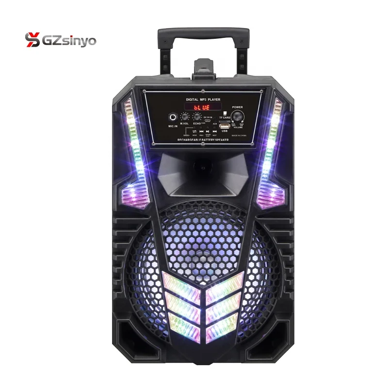 High Quality portable 8 inch Best Rechargeable DC Battery Speaker Box PA music active audio Sound Amplifier