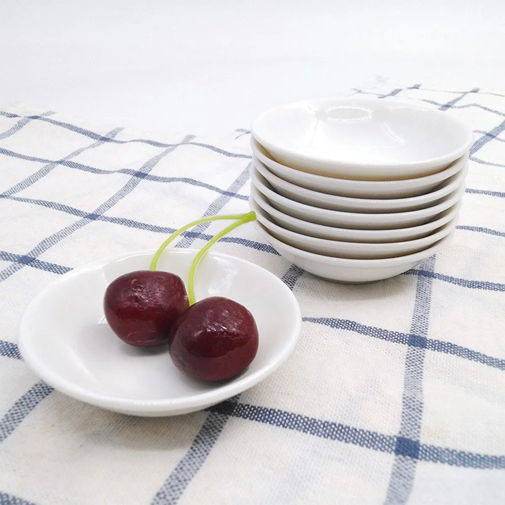 China supplier 2.75 inch white ceramic porcelain salad ketchup mustard wasabi soy sauce mini dinner dish for home restaurant