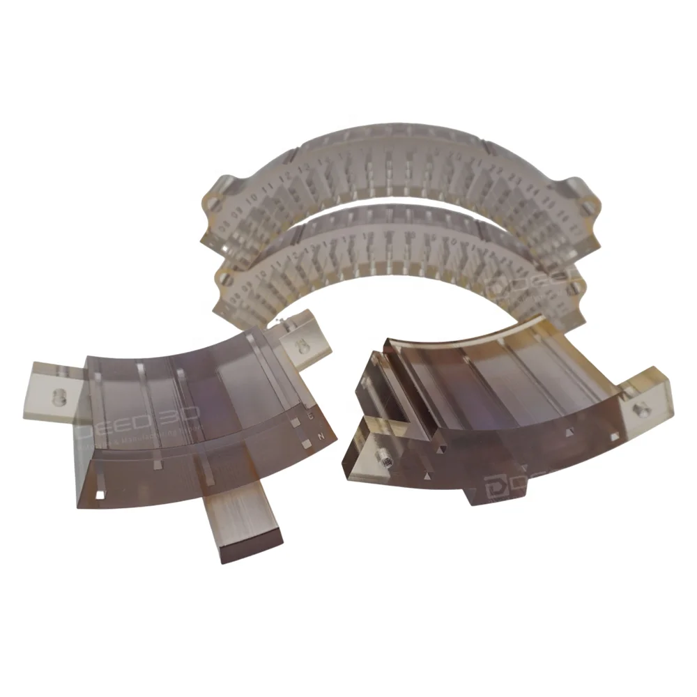 High precision amber translucent resin automotive pipe production line checking fixture polyjet 3d printing services