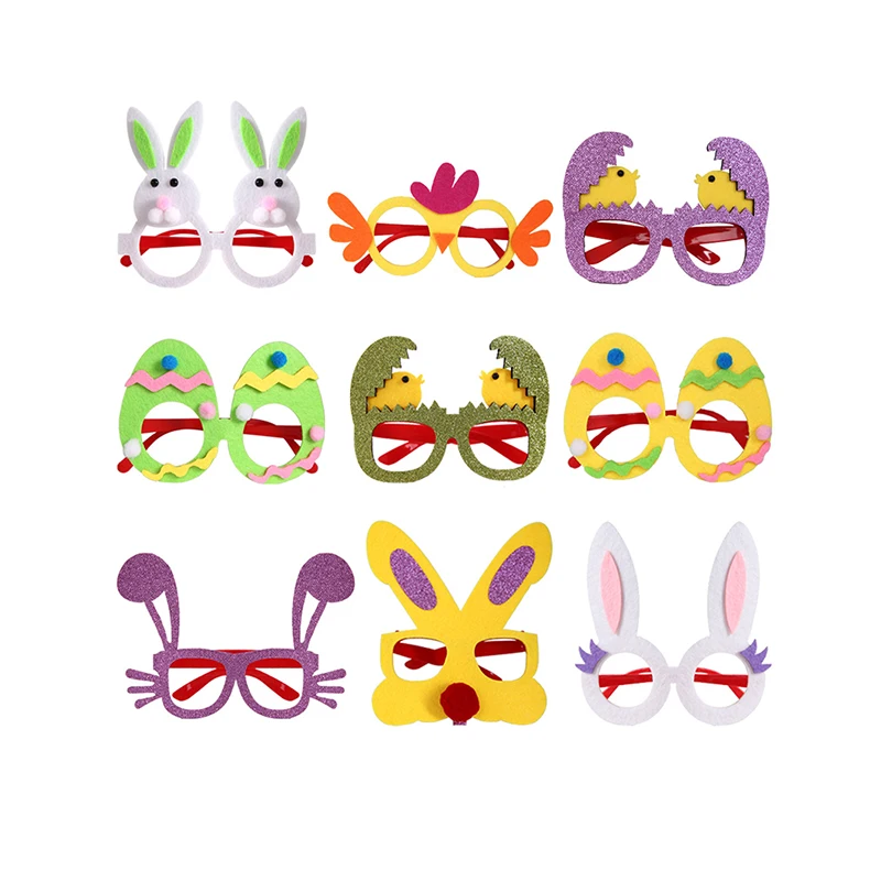 2022 Wholesale Designer Custom Easter Cute Plastic Bunny Glasses Frame Party Eyeglasses Decoration For Children