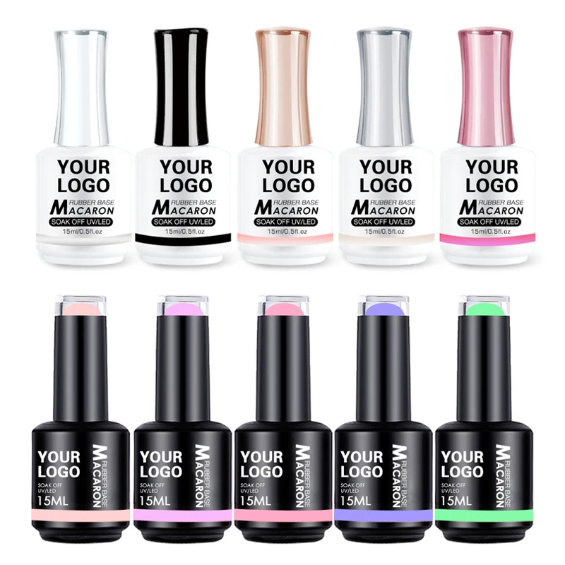 High End Pure Color Rubber Coat Base Custom Logo Polish Gel Base Professional Rubber Based Nails With Free Sample