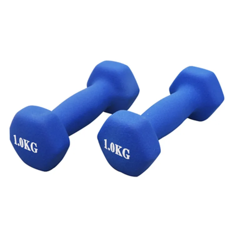Fitness Mini Equipment Multi Colors Neoprene Coated Hex Dumbbell Set