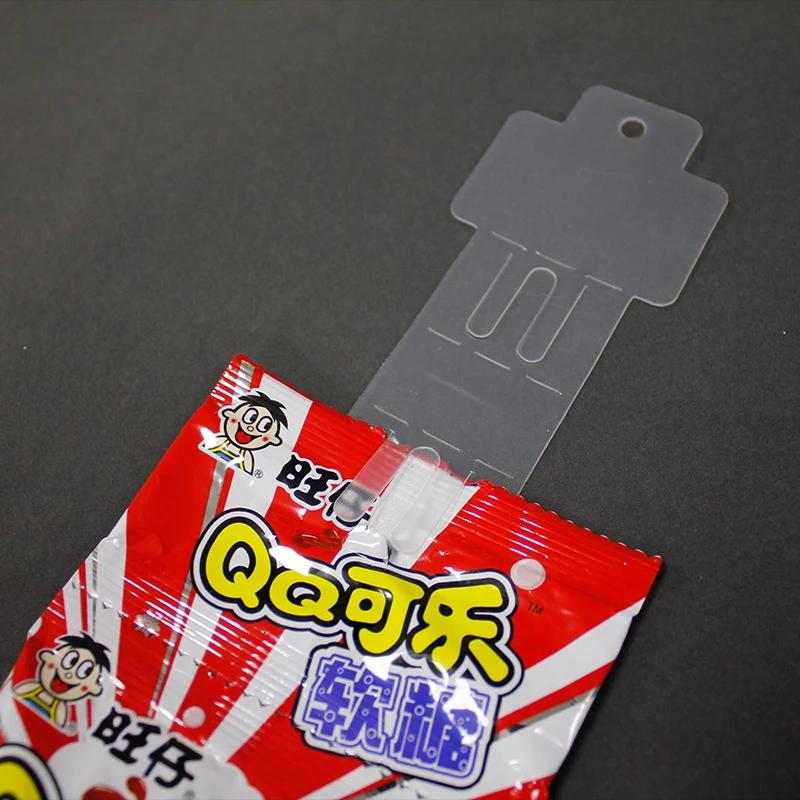 Customized Supermarket PP Clip Strips With Hooks Plastic Hanging Display