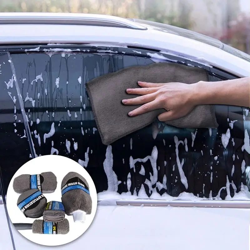 9PCS microfiber towels set auto detailing washing tools set car wash cleaning kit
