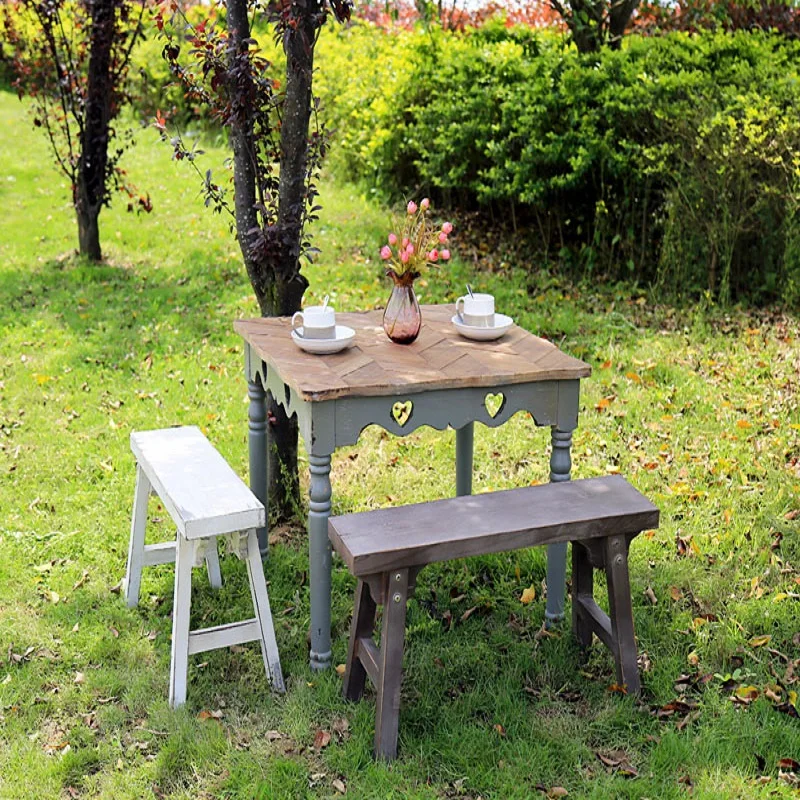 
Hot Selling Unique New Bear Table and Bench Outdoor Garden Patio Wooden Table Sets 