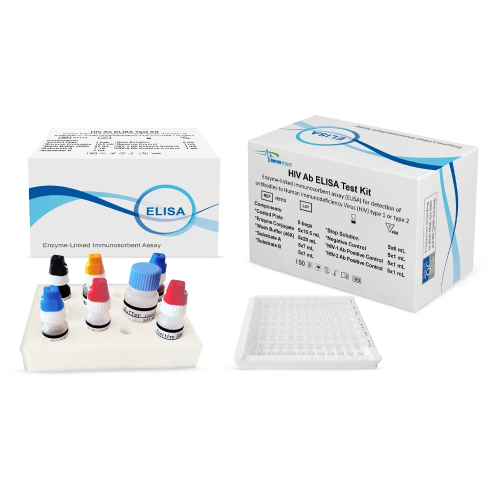 HIV AB ELISA TEST KIT for clinical screening and diagnosis of Human Immunodeficiency Virus infection