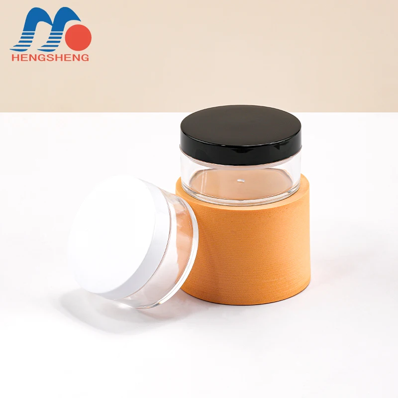 wholesale 20g 50g  black or white cap  mini empty Acrylic plastic cosmetic powder box