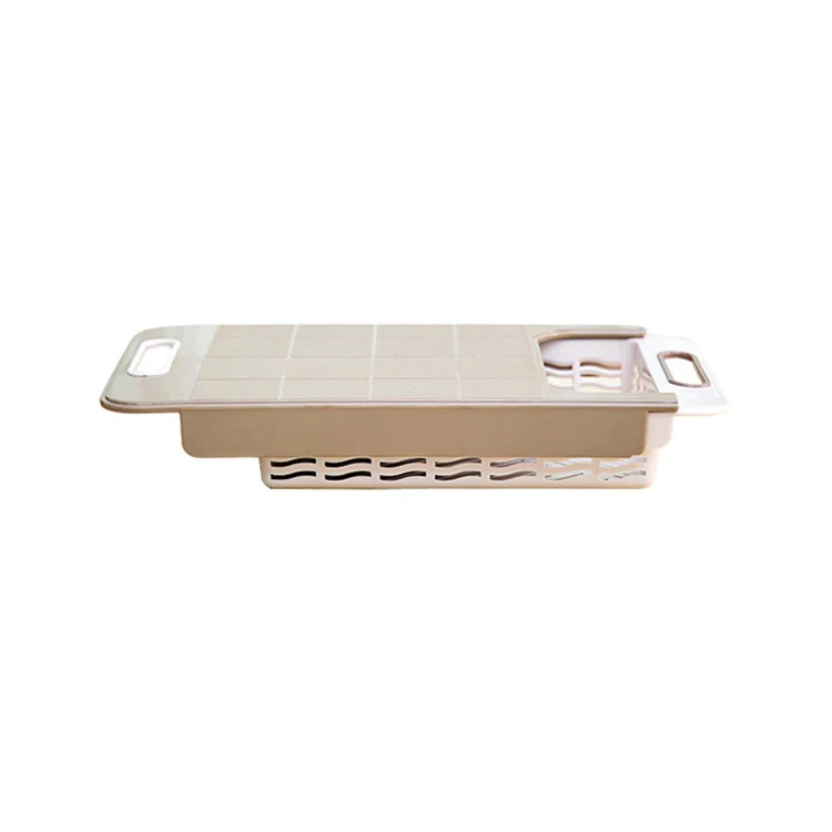 Кухонная мойка растягивающийся прямоугольная PP измельчительный блок для фруктов и овощей стиральная сливная корзина пластиковая разделочная доска с