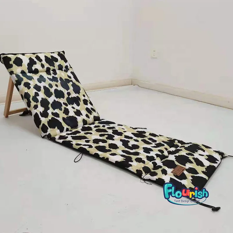 Blue Portable Folding Beach Mat Chair Adjustable Lounge Chair