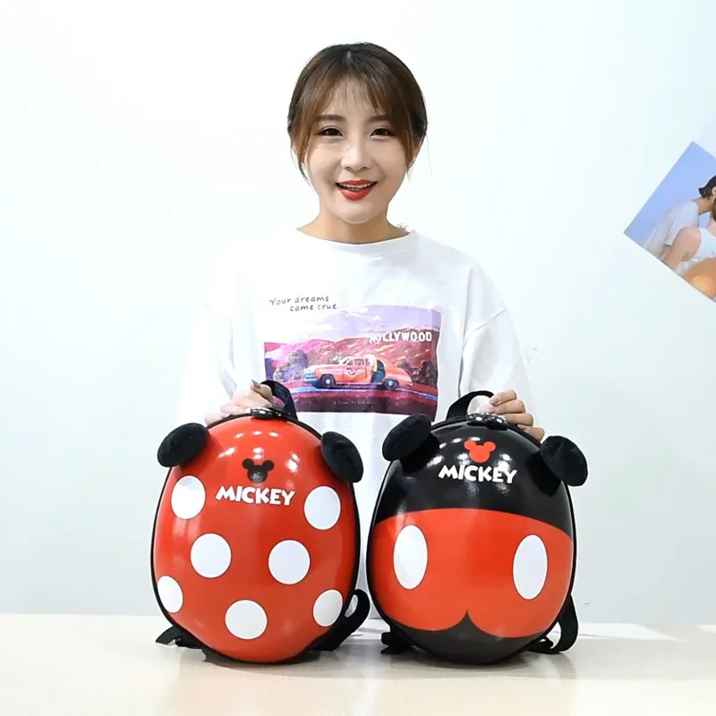 Cartoon Kindergarten Anti-Lost Schoolbag 2-6 Years Old Mickey Ladybug Children Bag Boys and Girls Hard Shell Backpack for Kids
