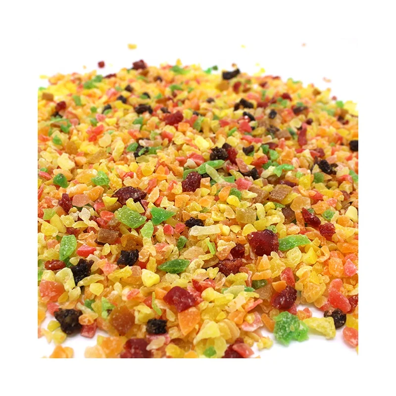 
Chinese fruit granule baking ingredients, a variety of dried fruit mixed granules, papaya, mango, strawberry, kiwi, cranberry, d 