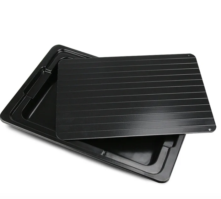 High Quality Aluminum Alloy Defrost Tray  Thawing Board  Plate For Frozen with 4pcs silicone tray