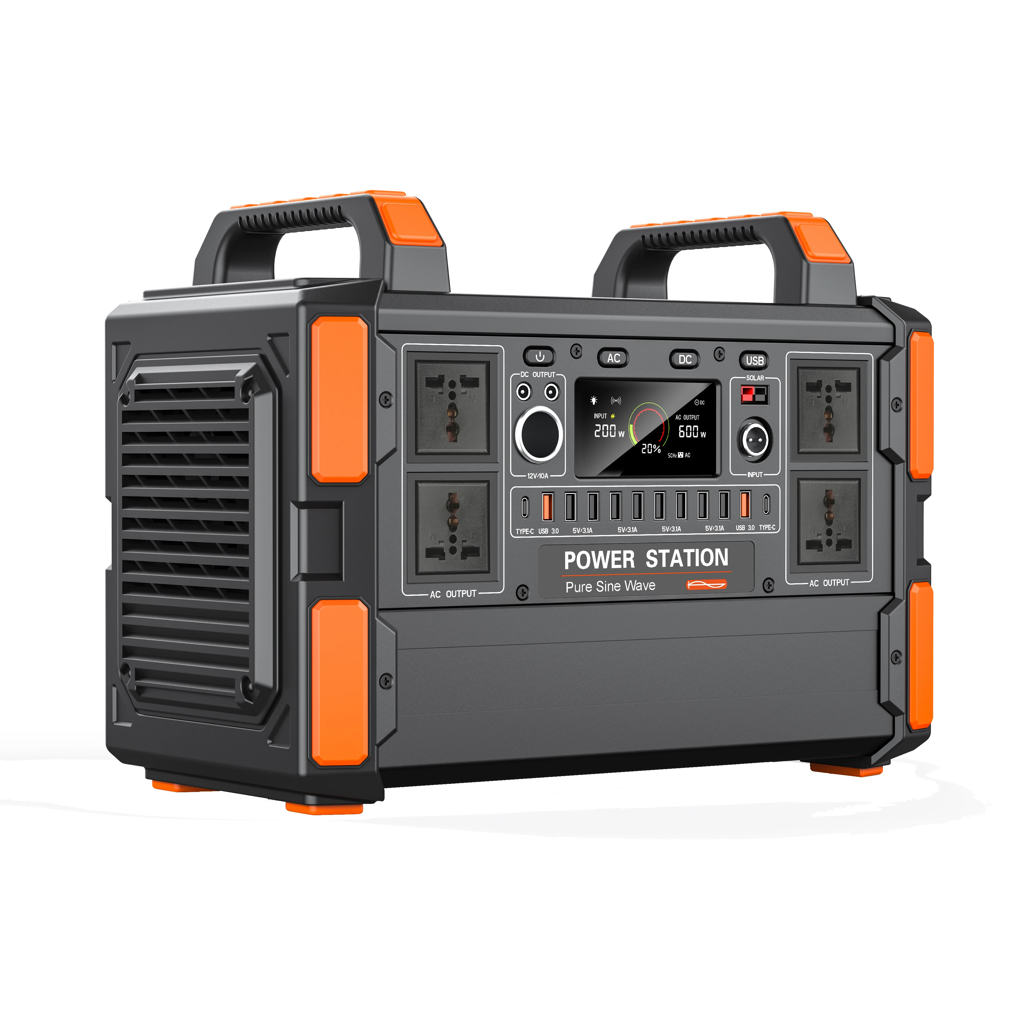 LiFeO4 Solar lithium Battery Bank 1048Wh Portable Battery Pack Camping Solar Generator for Power Too