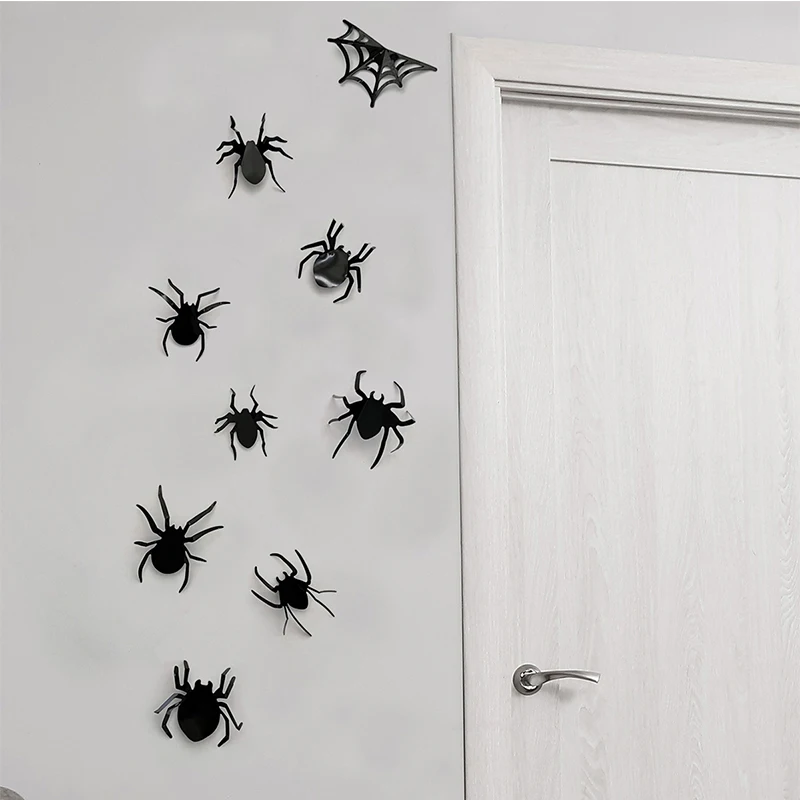 Hot Push 3D Stereo Halloween Bat Spider Amazon Cross Border PVC Sticker Foreign Trade Festival Party Floor Wall Sticker