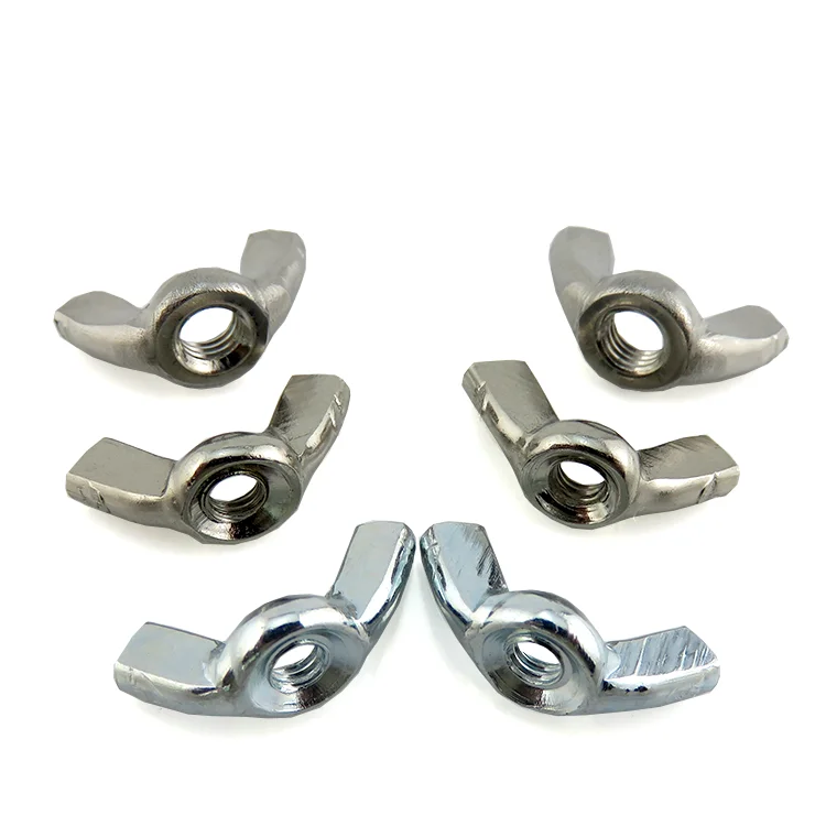 China supplier M6 Metal Zinc Plated Stamped Butterfly Wing Nut