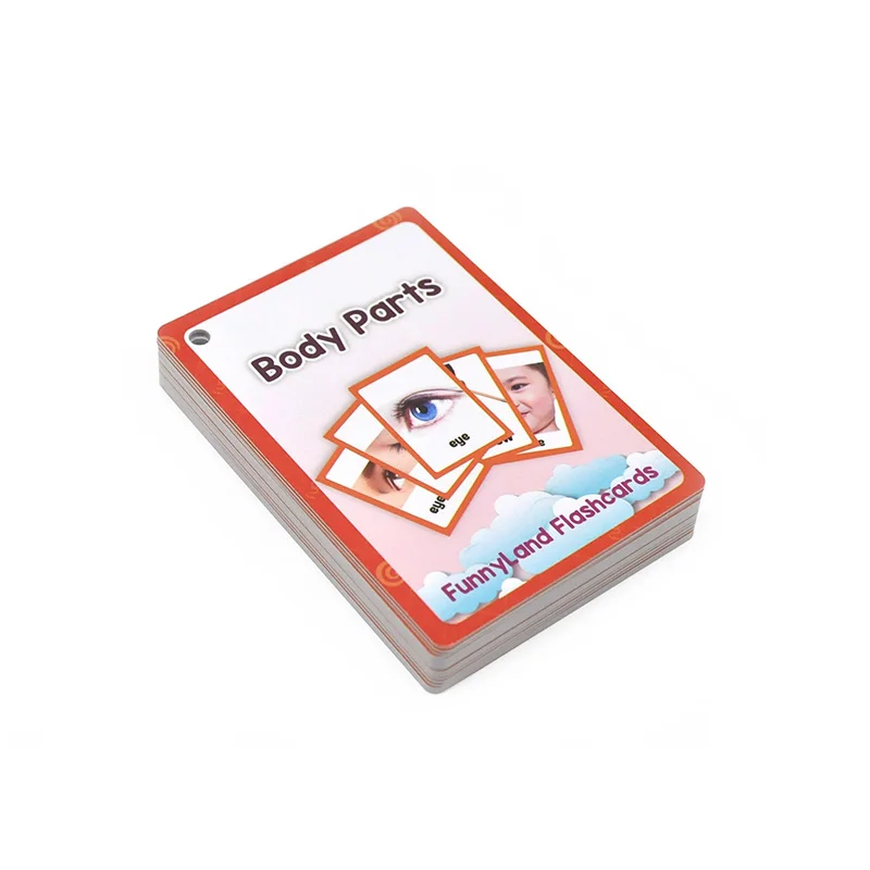 New Trending Film Lamination Cardboard Trading Card Custom Educational Yoga Oracle Kids Phonic Flash Cards Learning Card