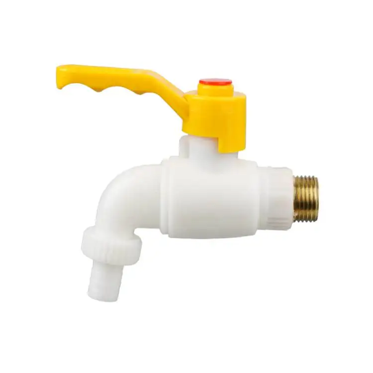 LJ-225 New plastic colorful handle pvc faucet open on both sides pvc tap