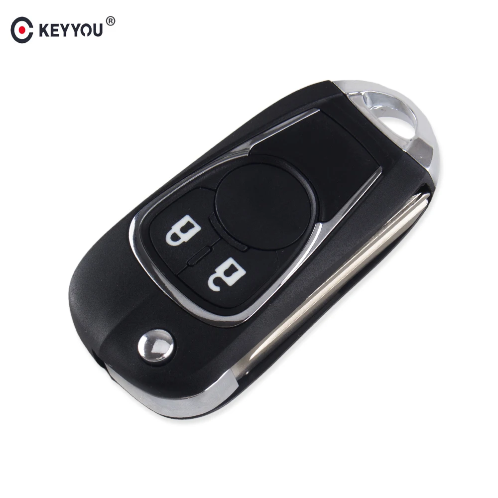 Модифицированный складной ключ-брелок KEYYOU, 2 кнопки для Chevrolet Spark Cruze Aveo