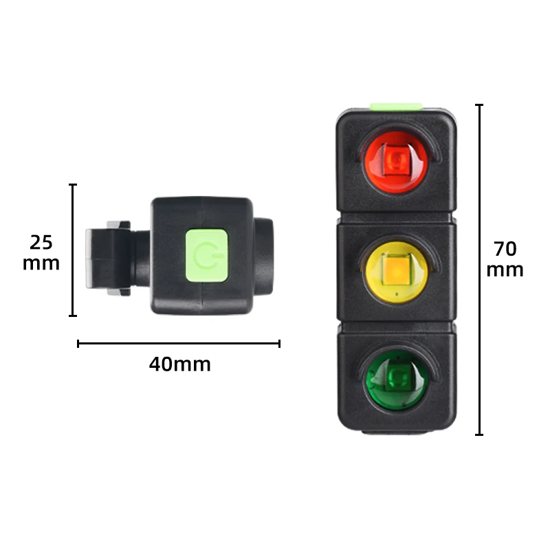 High Mountain Bicycle Tail Light Night Riding Three-Color USB Charging Night Warning Light Red Green High Outdoor Lighting