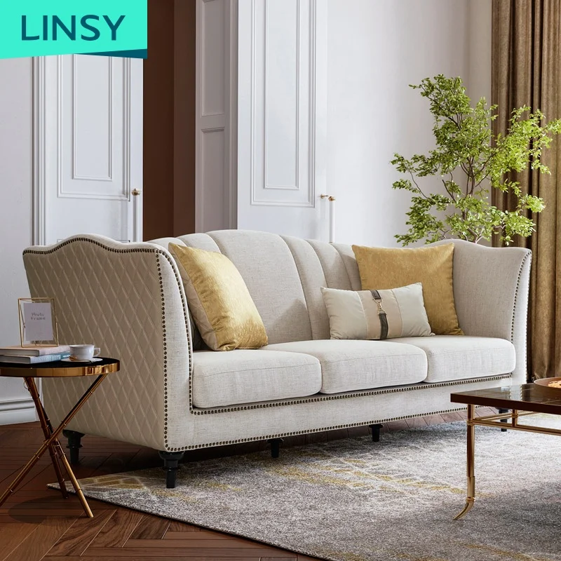 Fabric Sectional Classic Sofas Set Living Room Modern European Style Sectional Sofa 5 - 15 Days ABS Plastic Feet Solid Wood+ MDF