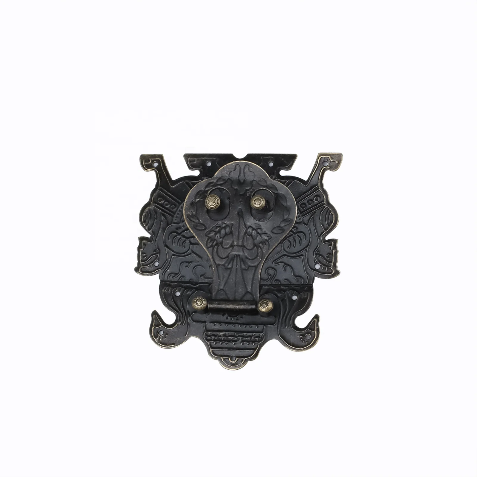 Antique box buckle camphor wood box jewelry box vintage style furniture round vintage lock piece Cabinet Drawer Lock