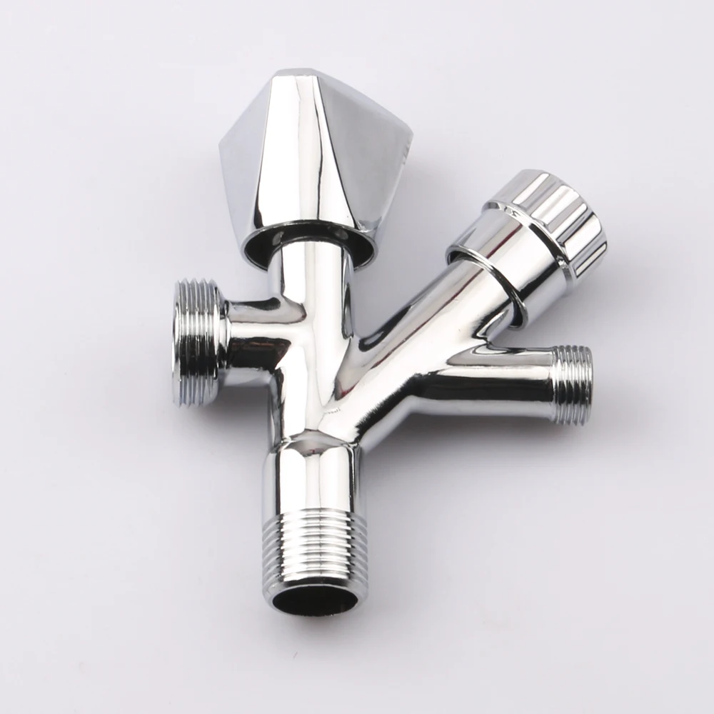 5 way manifold for washing machine bathroom water adapters 3/8' quick open brass angle valves