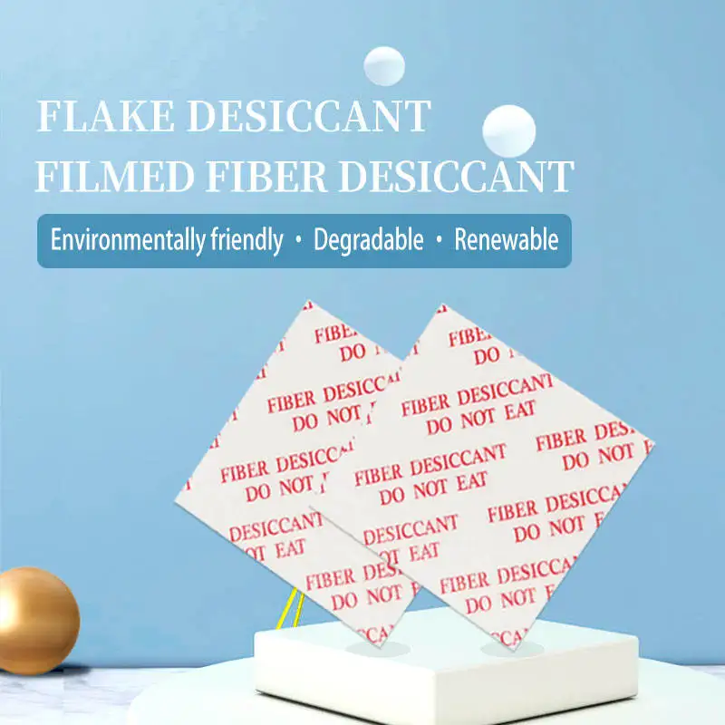 Custom logo natural plant fiber sheet medicine clothing electronics anti mold desiccant moisture absorber card