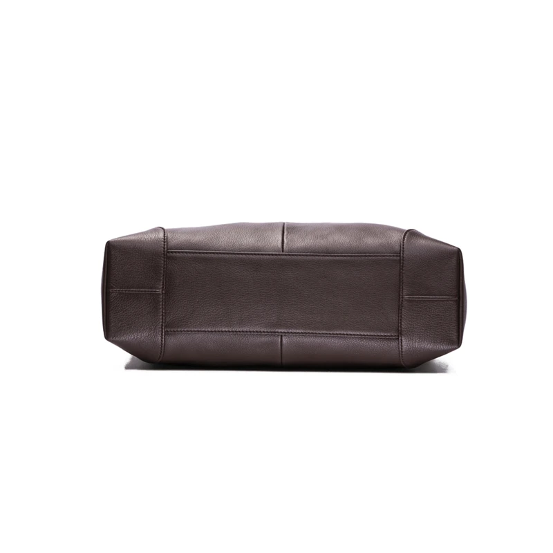 
Top Brand Fashion Travel Tote Bag for Women with Logo Brown color Ladies 100 Genuine Leather Shopping Handbags 