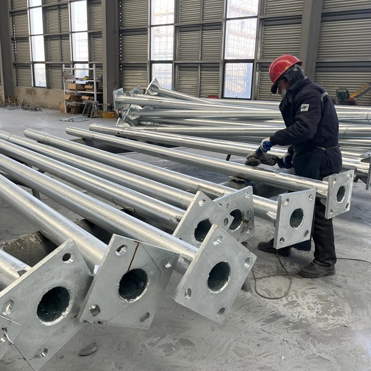 6 7 8 9 10 meter lighting poles for football stadiums Price Q235 Steel Lamp Pole post For Outdoor