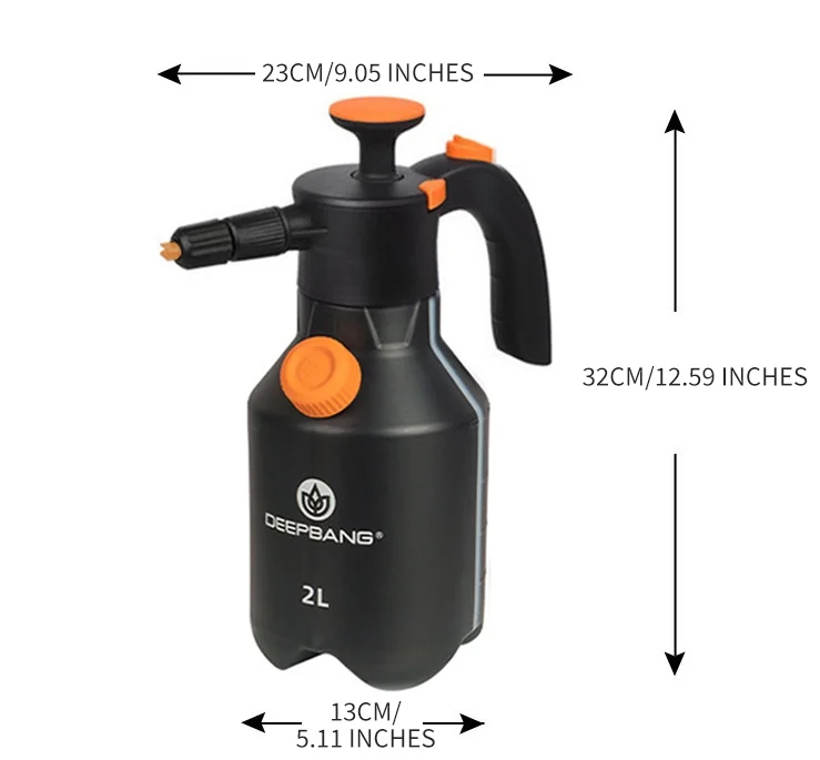 Hot Selling Ergonomic 2L Sprayer with Release Valve Plastics Bottles for Pesticides Foaming Plastic Sprayer