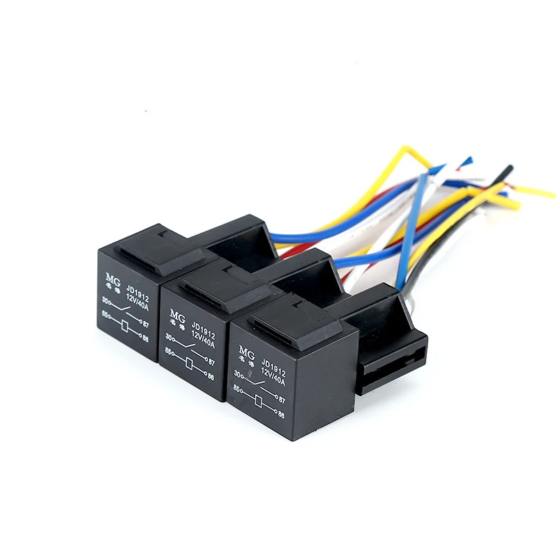 automotive relay 4pin relay socket 12V/24V relay 5 pin 80a