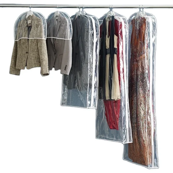 Custom Clear vinyl dance clothes dresses cover gown garment bags for costume