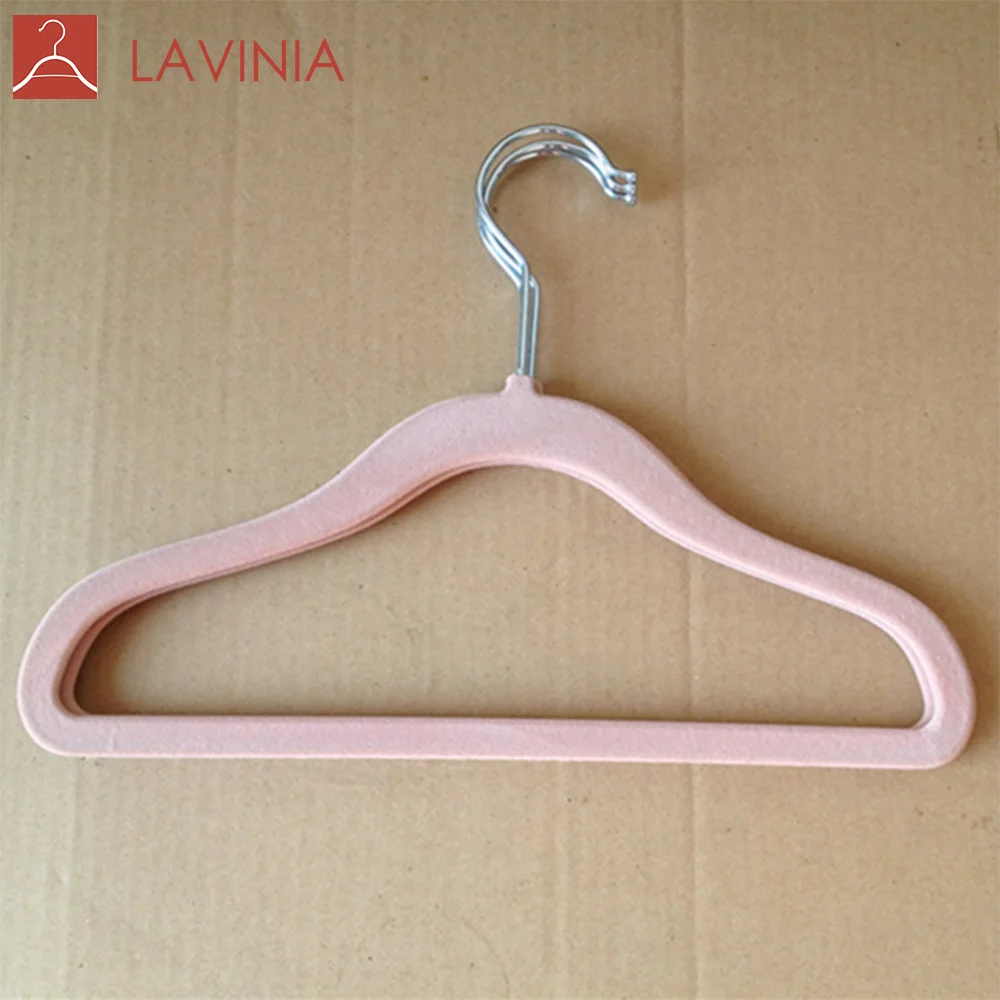 LAVINIA kids velvet hangers factory baby velvet hanger with closet divider