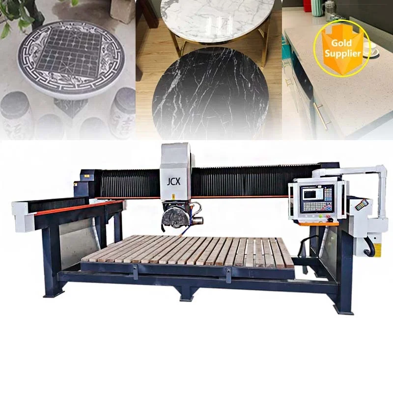 Jcxstone гранитная мраморная CNC фрезерная и режущая мостовая пила инфракрасная кварцевая 5 осевая плитка задняя брызговочная машина Cnc